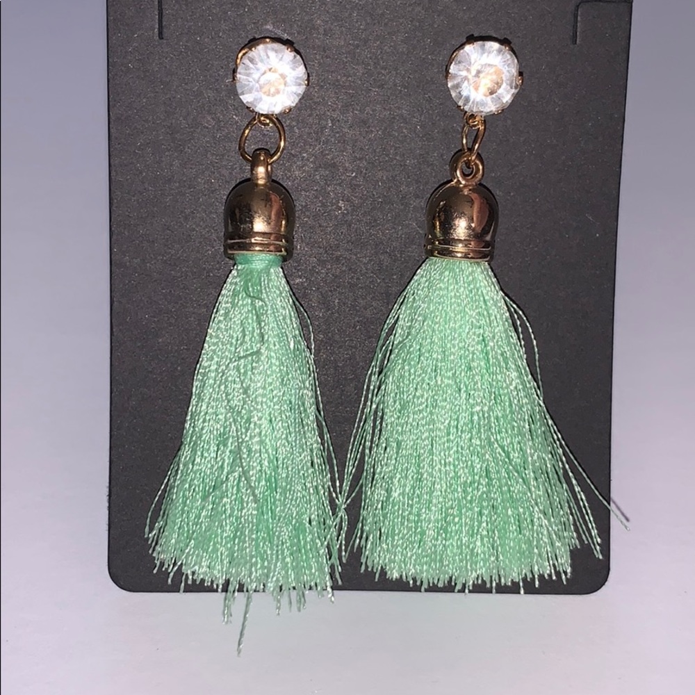 Teal earrings